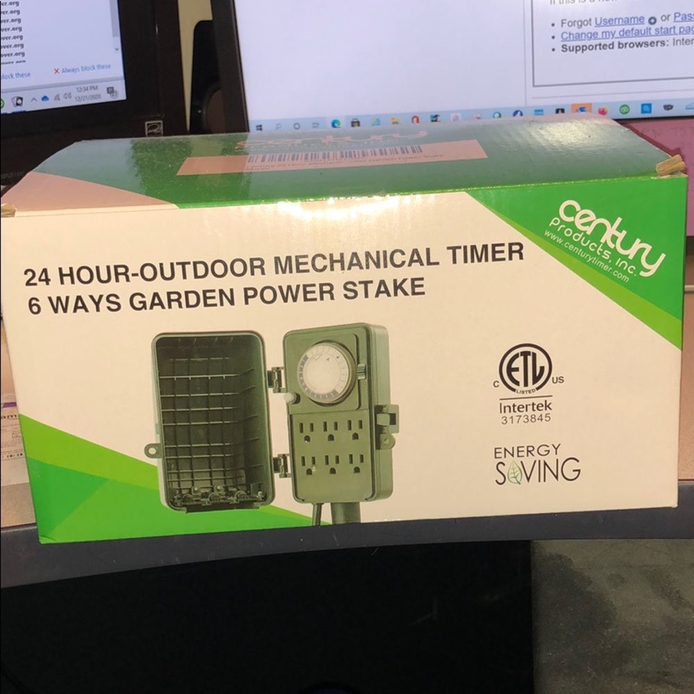 24 Hour Outdoor Garden Timer Stake. 6 ways power.